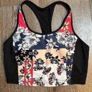 Calvin Klein Cropped Workout Shirt with Underbra